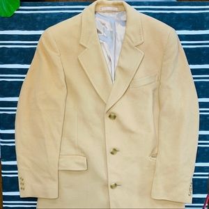 100% Cashmere Tan Top Coat Trench Coat Jacket